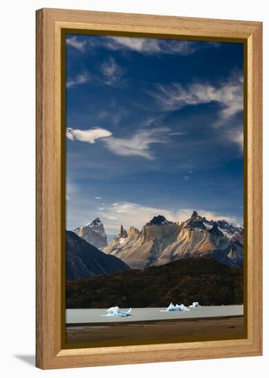 Icebergs In Lago Grey In The Torres Del Paine National Park, Patagonia, Chile-Jay Goodrich-Framed Premier Image Canvas