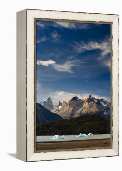 Icebergs In Lago Grey In The Torres Del Paine National Park, Patagonia, Chile-Jay Goodrich-Framed Premier Image Canvas