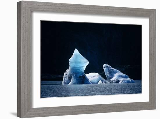 Icebergs In Lowell Lake, Canada-David Nunuk-Framed Photographic Print