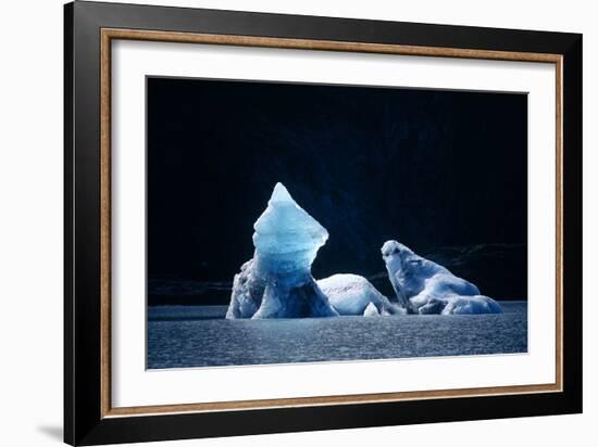 Icebergs In Lowell Lake, Canada-David Nunuk-Framed Photographic Print