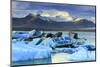 Icebergs in the Jokulsarlon glacial lake in Vatnajokull National Park in southeast Iceland, Polar R-Alex Robinson-Mounted Photographic Print