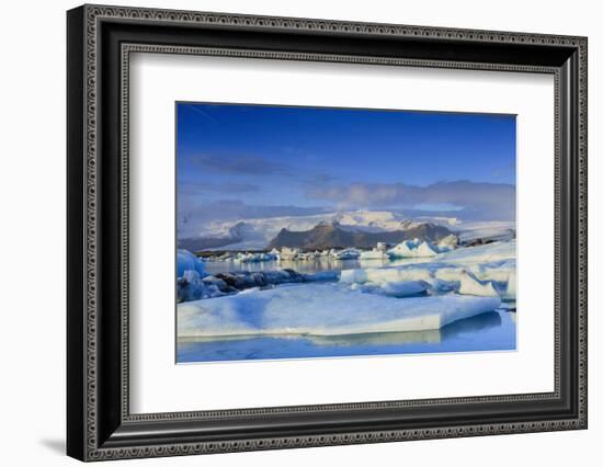 Icebergs in the Jokulsarlon glacial lake in Vatnajokull National Park in southeast Iceland, Polar R-Alex Robinson-Framed Photographic Print