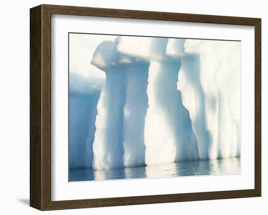 Icebergs in the Uummannaq fjord system, northwest Greenland, Denmark-Martin Zwick-Framed Photographic Print