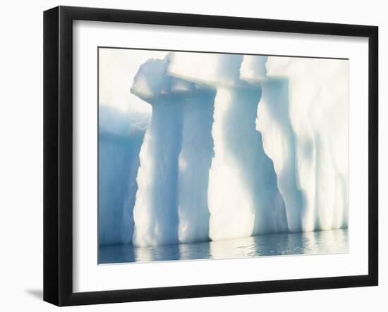 Icebergs in the Uummannaq fjord system, northwest Greenland, Denmark-Martin Zwick-Framed Photographic Print