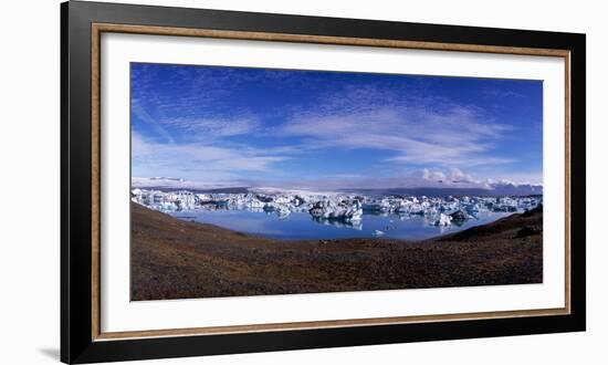 Icebergs, Jokulsarlon Glacial Lagoon, Iceland-null-Framed Photographic Print