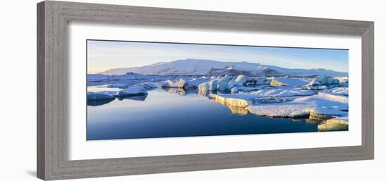 Icebergs, Jokulsarlon Glacier Lake, South Iceland-Peter Adams-Framed Photographic Print