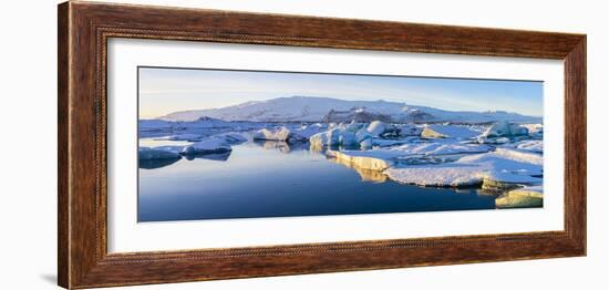 Icebergs, Jokulsarlon Glacier Lake, South Iceland-Peter Adams-Framed Photographic Print