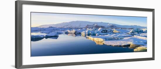 Icebergs, Jokulsarlon Glacier Lake, South Iceland-Peter Adams-Framed Photographic Print