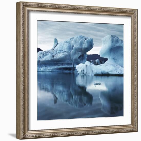 Icebergs Reflected in Water-null-Framed Photographic Print