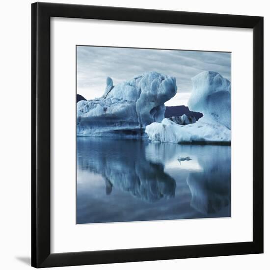 Icebergs Reflected in Water-null-Framed Photographic Print