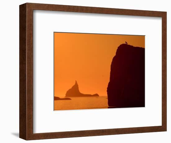 Icebergs Silhouetted at Sunset, Disko Bay, Greenland, August 2009-Jensen-Framed Photographic Print