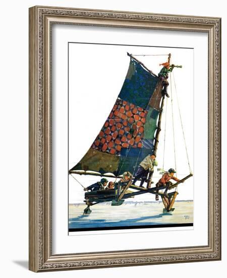 "Iceboat,"February 4, 1928-Eugene Iverd-Framed Giclee Print