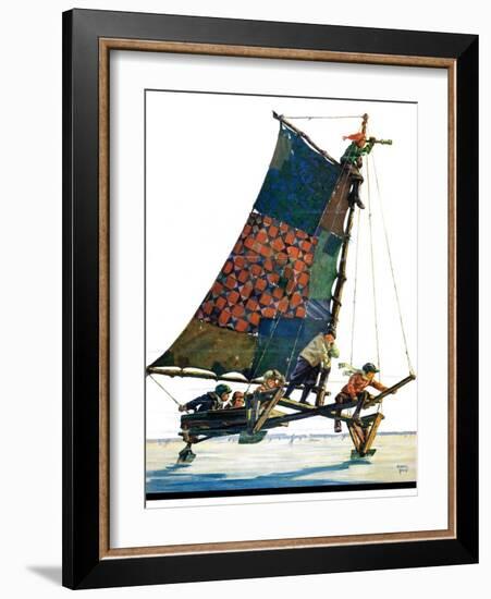 "Iceboat,"February 4, 1928-Eugene Iverd-Framed Giclee Print