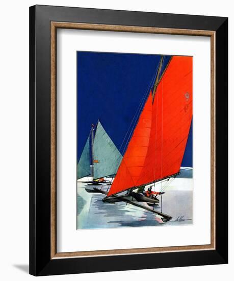 "Iceboats Racing,"February 18, 1939-Ski Weld-Framed Giclee Print