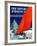 "Iceboats Racing," Saturday Evening Post Cover, February 18, 1939-Ski Weld-Framed Giclee Print