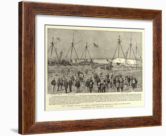 Icebound in Chinese Waters-Joseph Nash-Framed Giclee Print