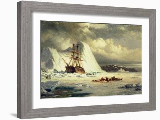 Icebound Ship, C.1880-William Bradford-Framed Giclee Print