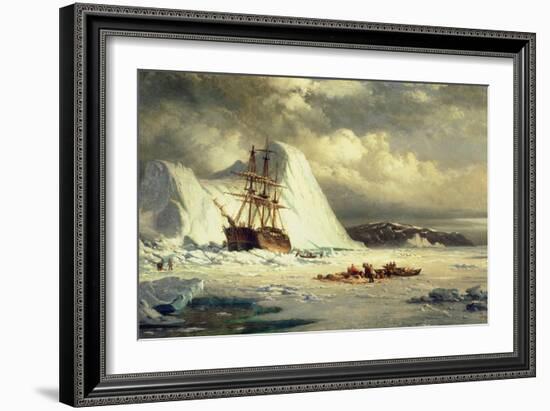 Icebound Ship, C.1880-William Bradford-Framed Giclee Print