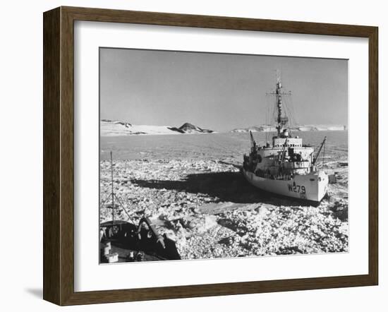 Icebreaker Ship Used in Antarctic Expedition-null-Framed Photographic Print