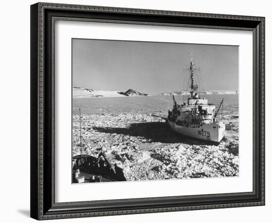 Icebreaker Ship Used in Antarctic Expedition-null-Framed Photographic Print