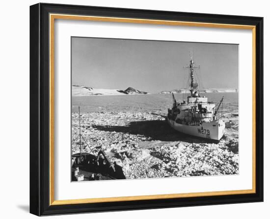 Icebreaker Ship Used in Antarctic Expedition-null-Framed Photographic Print