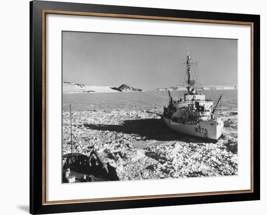 Icebreaker Ship Used in Antarctic Expedition-null-Framed Photographic Print