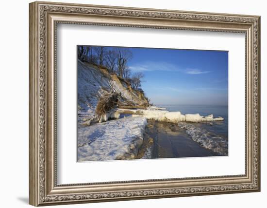 Iced Up Brodtener Ufer (Steep Coast) Near TravemŸnde in the Morning Light-Uwe Steffens-Framed Photographic Print