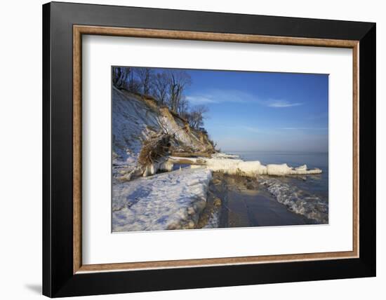 Iced Up Brodtener Ufer (Steep Coast) Near TravemŸnde in the Morning Light-Uwe Steffens-Framed Photographic Print