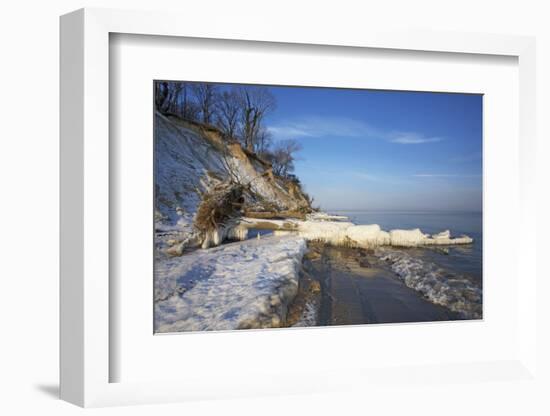 Iced Up Brodtener Ufer (Steep Coast) Near TravemŸnde in the Morning Light-Uwe Steffens-Framed Photographic Print