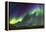 Iceland, Akureyri. Northern Lights glowing.-Ellen Goff-Framed Premier Image Canvas