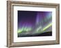 Iceland, Akureyri. The northern lights glow in unbelievable colors.-Ellen Goff-Framed Photographic Print