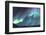 Iceland, Akureyri. The northern lights glow in unbelievable colors.-Ellen Goff-Framed Photographic Print