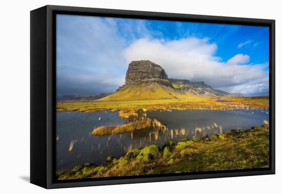 Iceland big stone-Marco Carmassi-Framed Premier Image Canvas