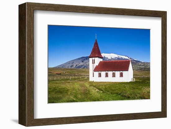 Iceland, Church in Hellnar, Snaefellsnes National Park-Miva Stock-Framed Photographic Print