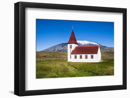 Iceland, Church in Hellnar, Snaefellsnes National Park-Miva Stock-Framed Photographic Print