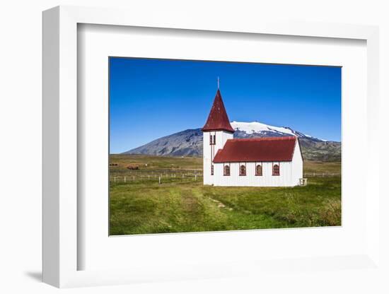 Iceland, Church in Hellnar, Snaefellsnes National Park-Miva Stock-Framed Photographic Print