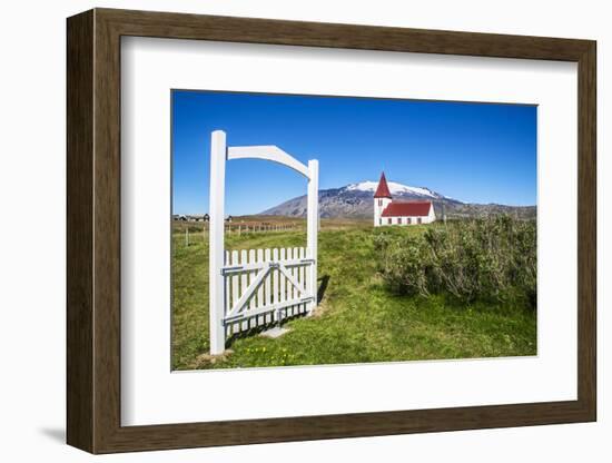 Iceland, Church in Hellnar, Snaefellsnes National Park-Miva Stock-Framed Photographic Print