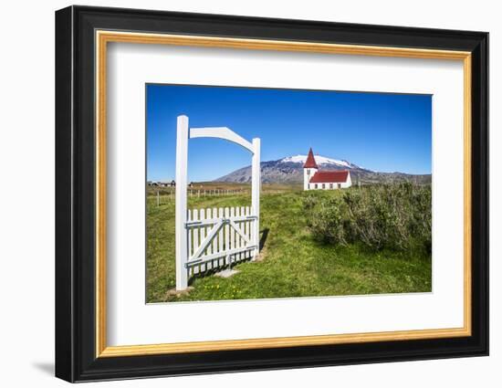 Iceland, Church in Hellnar, Snaefellsnes National Park-Miva Stock-Framed Photographic Print