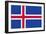 Iceland Country Flag - Letterpress-Lantern Press-Framed Art Print