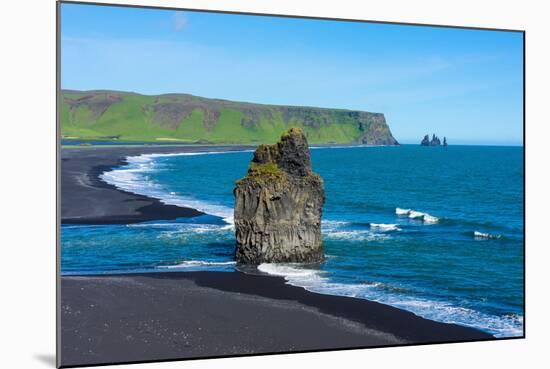 Iceland, Dyrholaey, in the Background the Pointed Rock Needles Reynisdrangar-Catharina Lux-Mounted Photographic Print