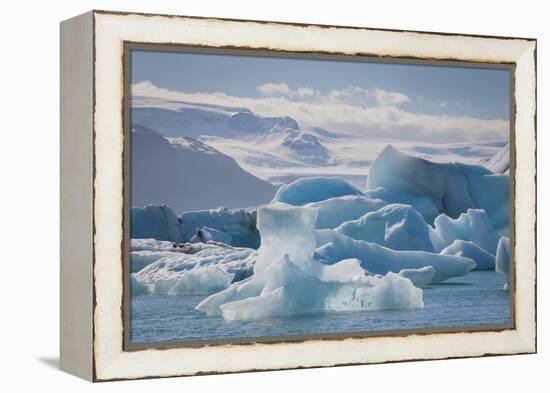 Iceland. East Region. Jokulsarlon. Glacial Lake. Icebergs in the Lake-Inger Hogstrom-Framed Premier Image Canvas