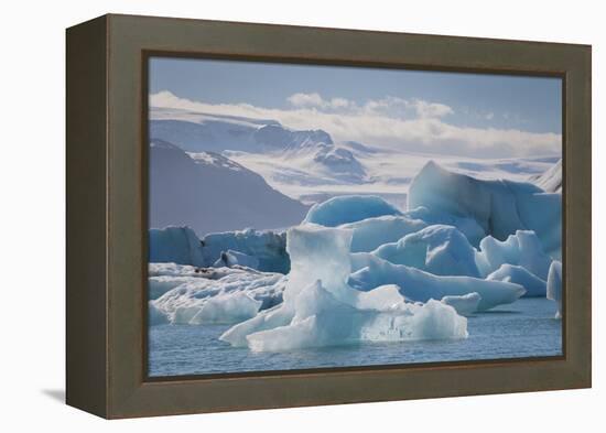Iceland. East Region. Jokulsarlon. Glacial Lake. Icebergs in the Lake-Inger Hogstrom-Framed Premier Image Canvas