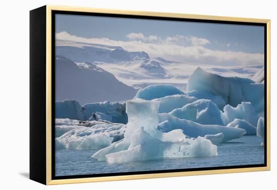 Iceland. East Region. Jokulsarlon. Glacial Lake. Icebergs in the Lake-Inger Hogstrom-Framed Premier Image Canvas