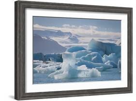 Iceland. East Region. Jokulsarlon. Glacial Lake. Icebergs in the Lake-Inger Hogstrom-Framed Photographic Print