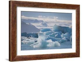 Iceland. East Region. Jokulsarlon. Glacial Lake. Icebergs in the Lake-Inger Hogstrom-Framed Photographic Print