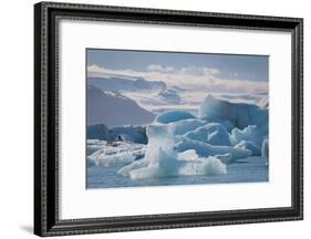 Iceland. East Region. Jokulsarlon. Glacial Lake. Icebergs in the Lake-Inger Hogstrom-Framed Photographic Print