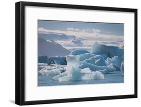 Iceland. East Region. Jokulsarlon. Glacial Lake. Icebergs in the Lake-Inger Hogstrom-Framed Photographic Print