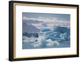 Iceland. East Region. Jokulsarlon. Glacial Lake. Icebergs in the Lake-Inger Hogstrom-Framed Photographic Print