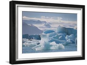 Iceland. East Region. Jokulsarlon. Glacial Lake. Icebergs in the Lake-Inger Hogstrom-Framed Photographic Print