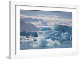 Iceland. East Region. Jokulsarlon. Glacial Lake. Icebergs in the Lake-Inger Hogstrom-Framed Photographic Print